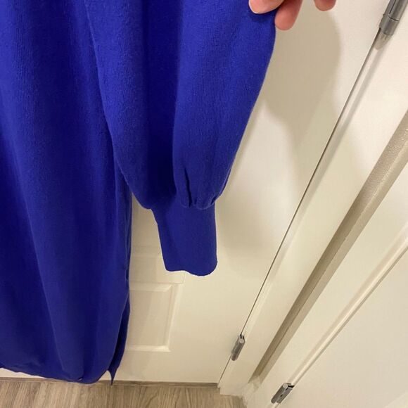 Ted Baker London Aavvaa Knitted Dress W/Ruched Side Detail, Blue. Size 5, US 12 - Picture 5 of 16